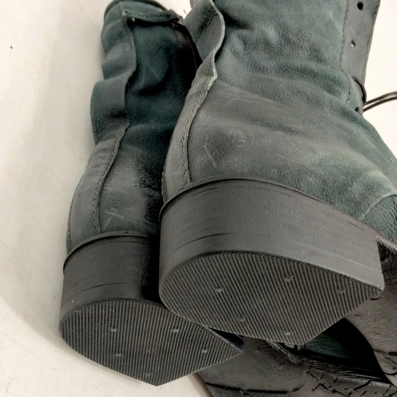 Miz Mooz Nala Combat Boots in Distressed Jade - Picture 8 of 13